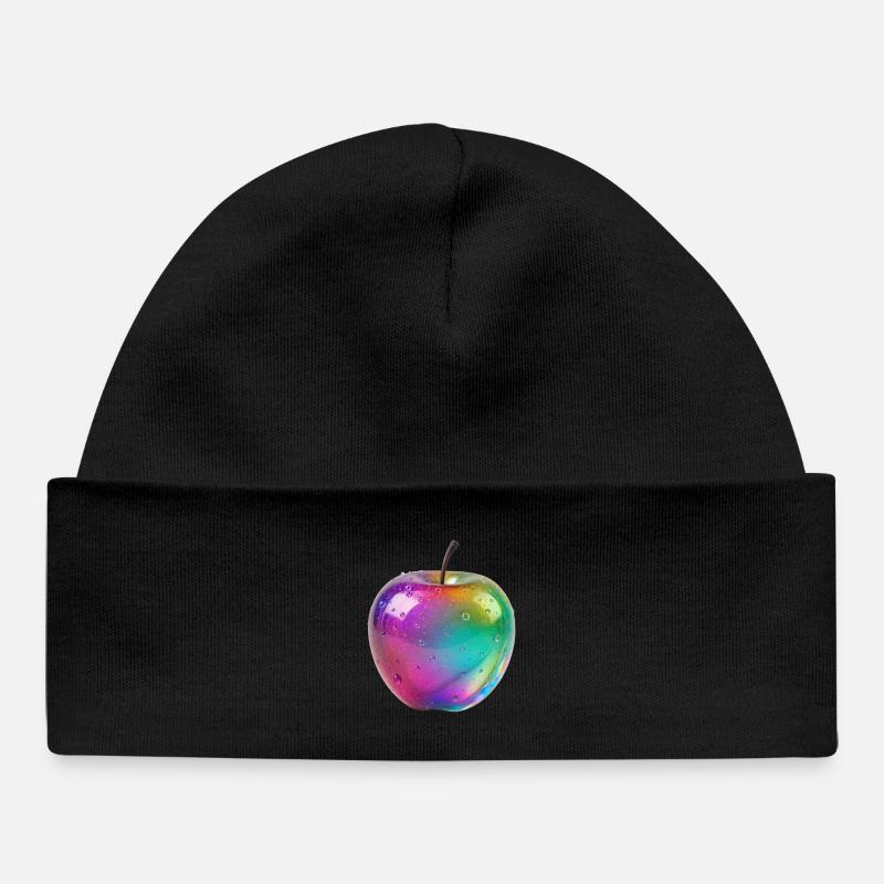 Rainbow Apple Aesthetic Design - Baby Organic Beanie - black