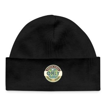 Vintage Globe Green Vibes Only - Baby Organic Mütze - Schwarz - Vorne