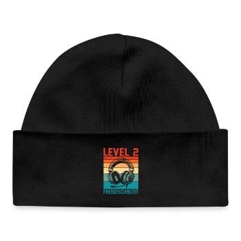 2nd Birthday Boy Gamer Level 2 Unlocked - Baby Organic Beanie - black - Front