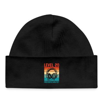 20e anniversaire Homme Gamer Niveau 20 débloqué - Bonnet bébé bio - noir - Devant