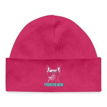 Frenchie Mom  - Baby Organic Mütze - hot Pink - Vorne