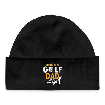 Living That Golf Dad Life Funny Sport Odds - Baby Organic Beanie - black - Front