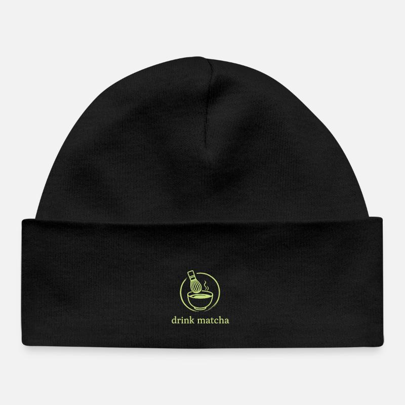 Matcha - Baby Organic Beanie - black