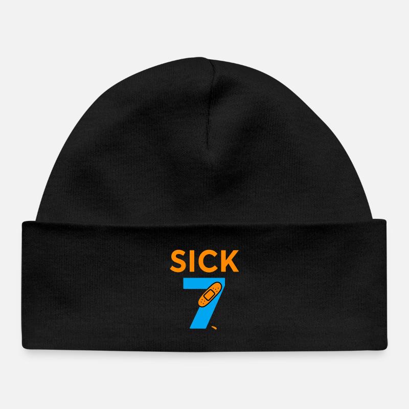 Sick Seven Meme Tee Six Seven - Baby Organic Beanie - black