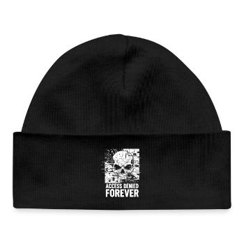 Skull Access Denied Forever - Baby Organic Beanie - black - Front