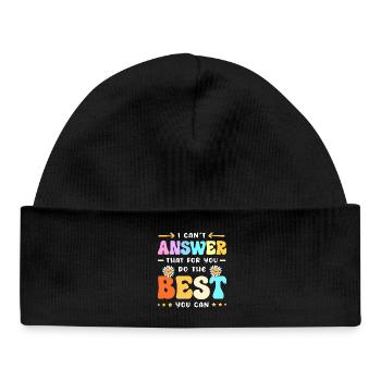 Teacher Exam - Baby Organic Beanie - black - Front