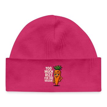 Too much rizz for a carrot - Baby Organic Beanie - hot pink - Front