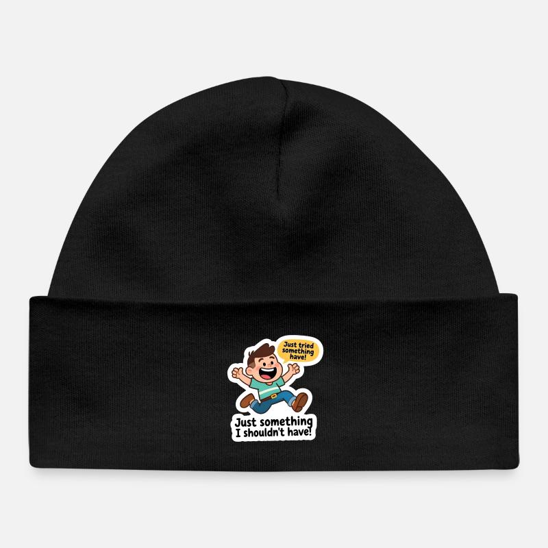 I probably shouldn't have done that! - Baby Organic Beanie - black
