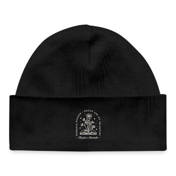 Dark romance books lover fantasy reader quotes - Baby Organic Beanie - black - Front
