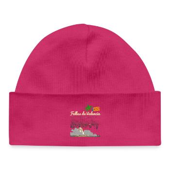 Fallas de Valencia Mascleta - Bonnet bébé bio - hot pink - Devant