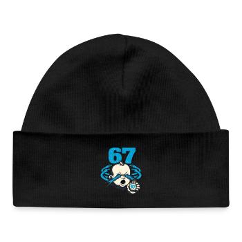 67 Six Seven - Gen Z - Baby Organic Beanie - black - Front