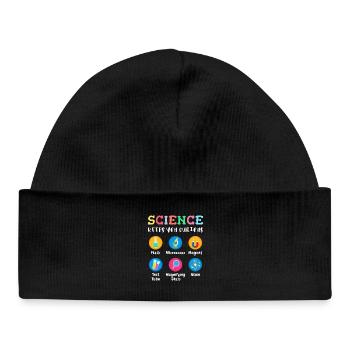 La science suscite la curiosité - Bonnet bébé bio - noir - Devant