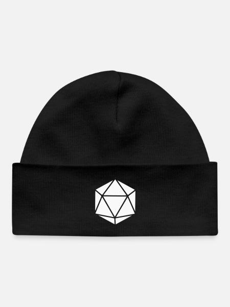 Diamant polyédrique géométrique - Bonnet bébé bio - noir