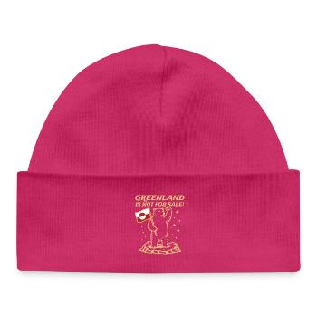 Greenland Not For Sale - Polar Bear Protest Shirt - Baby Organic Beanie - hot pink - Front