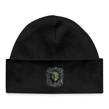 Cubic AI Core City Néon Vert Scintillant - Bonnet bébé bio - noir - Devant