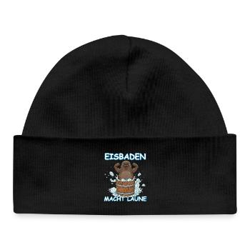 Eisbaden Seehund - Baby Organic Mütze - Schwarz - Vorne