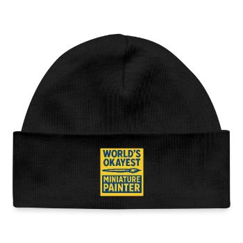 World's Okayest Miniature Painter - Baby Organic Beanie - black - Front