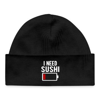 J’ai besoin d’une décharge de batterie spirituelle pour sushi - Bonnet bébé bio - noir - Devant