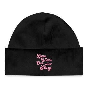 Love writes our story - Baby Organic Mütze - Schwarz - Vorne