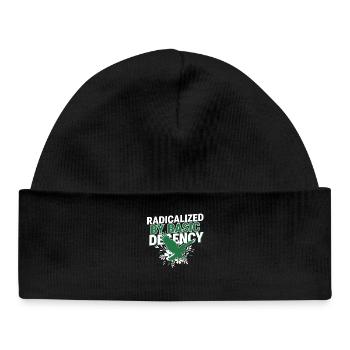 Radicalized By Basic Decency Quote Shirt - Baby Organic Beanie - black - Front