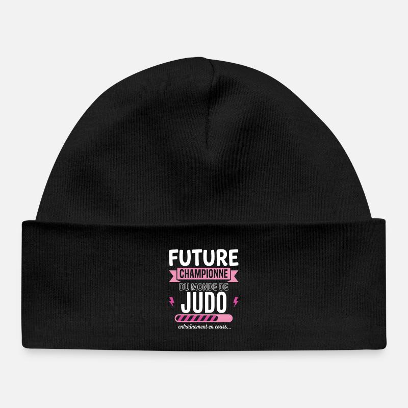 Future Championne De Judo Judoka - Bonnet bébé bio - noir