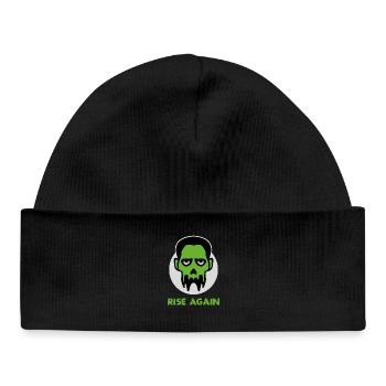 Zombie Head - Design de morts-vivants inquiétants pour Halloween - Bonnet bébé bio - noir - Devant