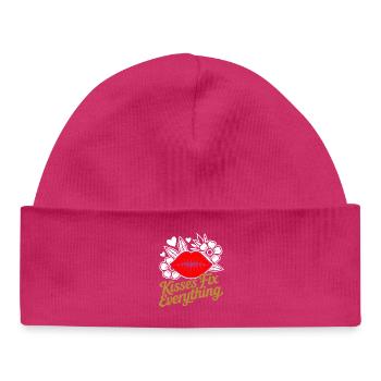 Küsse heilen alles - Baby Organic Mütze - hot Pink - Vorne