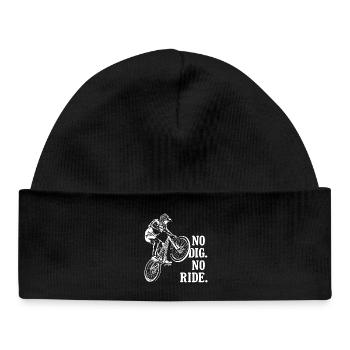BMX Dirt Jump No Dig No Ride Fahrrad Sprung - Baby Organic Mütze - Schwarz - Vorne