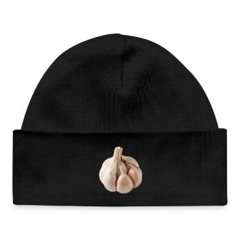 Ail Cuisine végane méditerranéenne - Bonnet bébé bio - noir - Devant