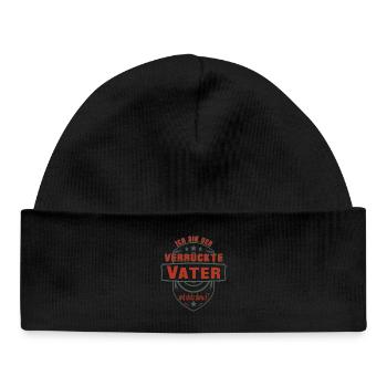 Verrückter Vater Stolz Shirt - Baby Organic Mütze - Schwarz - Vorne