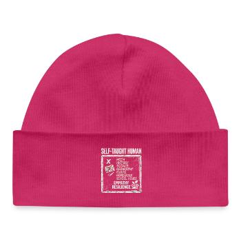 Humain autodidacte - Bonnet bébé bio - hot pink - Devant