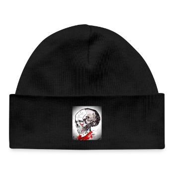 Bloody Skull Sketch - Baby Organic Beanie - black - Front