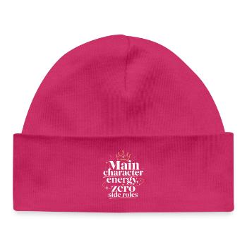 Couronne d’énergie du personnage principal - Bonnet bébé bio - hot pink - Devant