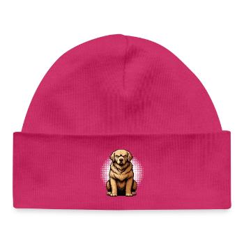 Golden Retriever Goldie Goldiebesitzer Goldies - Baby Organic Mütze - hot Pink - Vorne