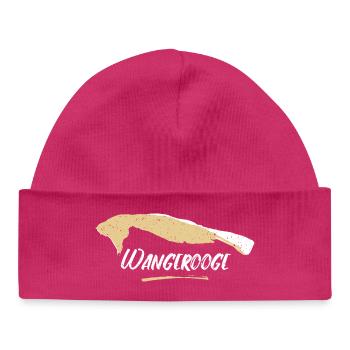 Wangerooge | Vintage Map Retro - Baby Organic Beanie - hot pink - Front