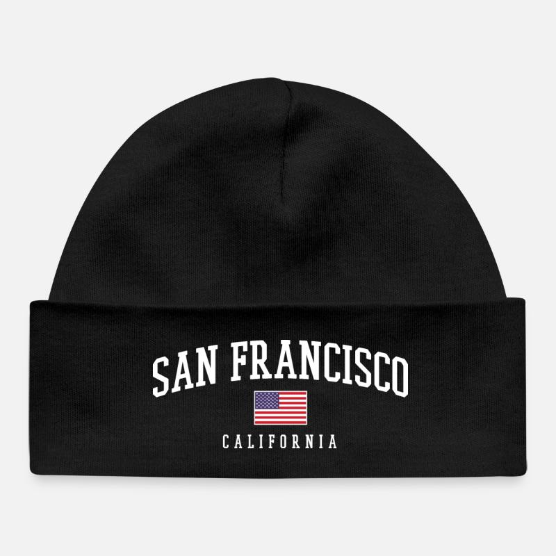 San Francisco Californie - Bonnet bébé bio - noir