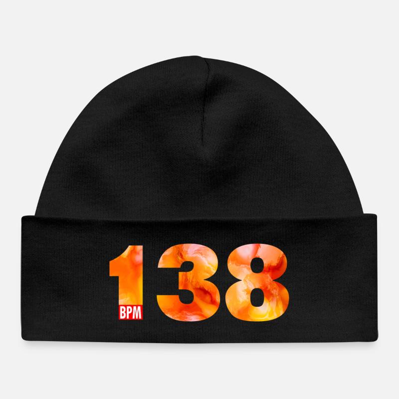 138 BPM - Énergie Pure Élevante - Bonnet bébé bio - noir
