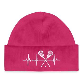 Lacrosse Herzschlag - Baby Organic Mütze - hot Pink - Vorne