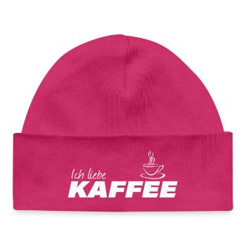 I love coffee - Baby Organic Beanie - hot pink - Front