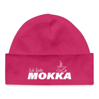 J’ADORE LE MOKA - Bonnet bébé bio - hot pink - Devant
