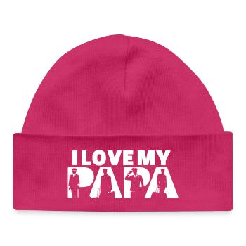 Pilot Flugzeugentwicklung Flug Papa Pilot Papa Papa - Baby Organic Mütze - hot Pink - Vorne