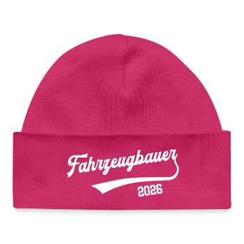 Vehicle Builder 2026 Occupation Car Mechanic Trainee - Baby Organic Beanie - hot pink - Front