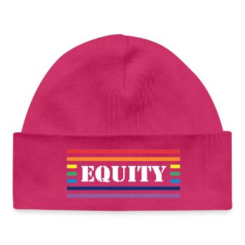Fairness Rainbow Lettering - Baby Organic Mütze - hot Pink - Vorne