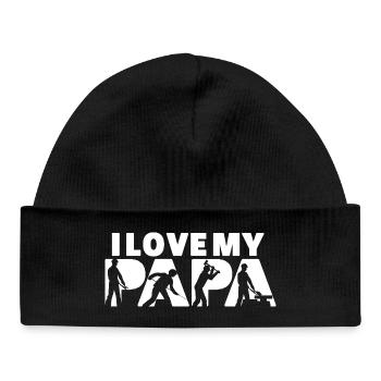 Steel Worker Ironworker Metal Construction Design - Baby Organic Beanie - black - Front
