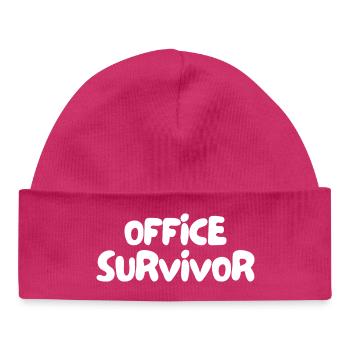 Survivant du bureau - Bonnet bébé bio - hot pink - Devant