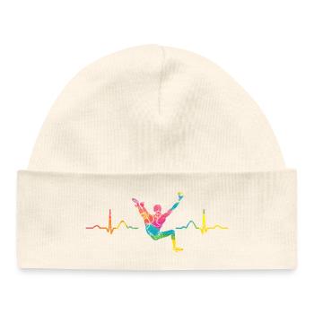 Boulderer heartbeat Bouldering Bouldering - Baby Organic Beanie - black - Front