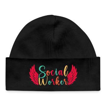Social Worker Quota Worker Social Work - Baby Organic Beanie - black - Front