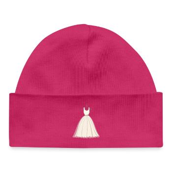 wedding dress - Baby Organic Beanie - hot pink - Front