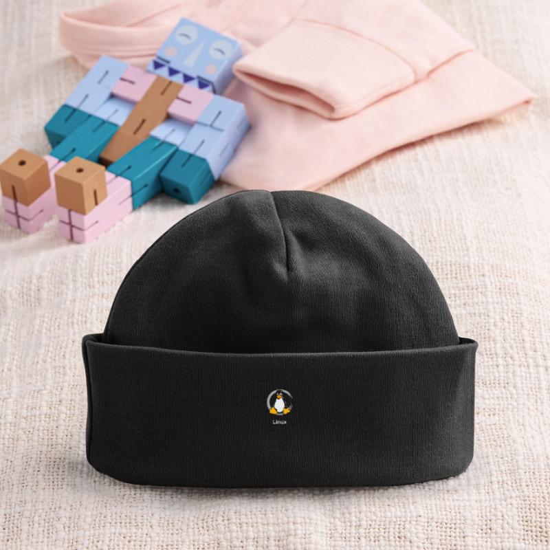 Pc computer Penguin nerd geek Programmer Admin Baby Organic Beanie