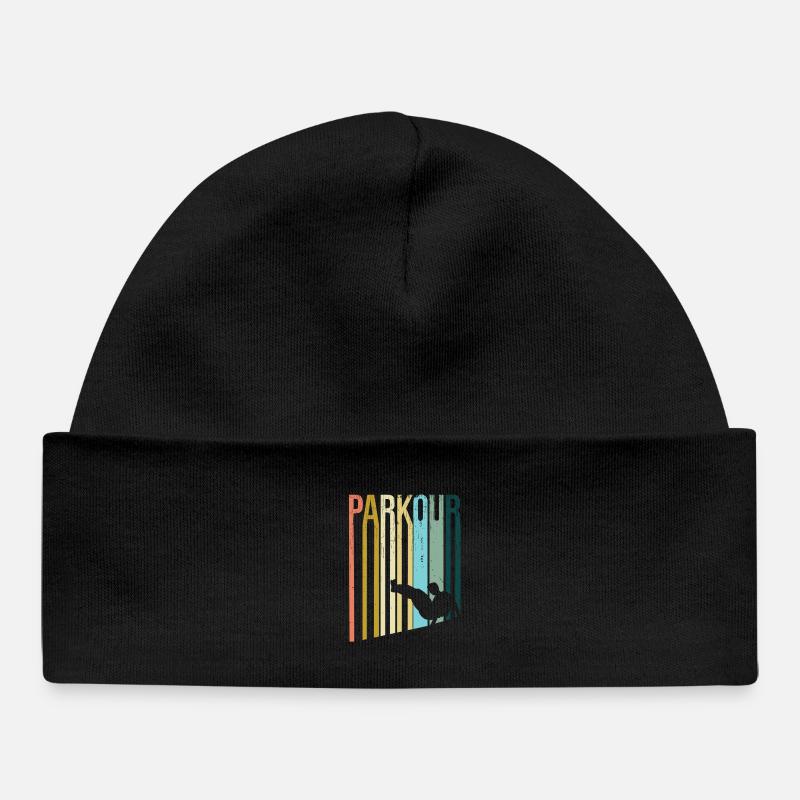 Parkour Rétro - Bonnet bébé bio - noir